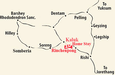 Rinchenpong Kaluk Homestay Committee map